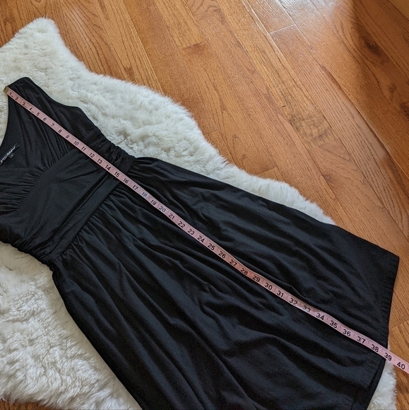 BETSEY JOHNSON black jersey knit dress p xs small pockets - Picture 13 of 14